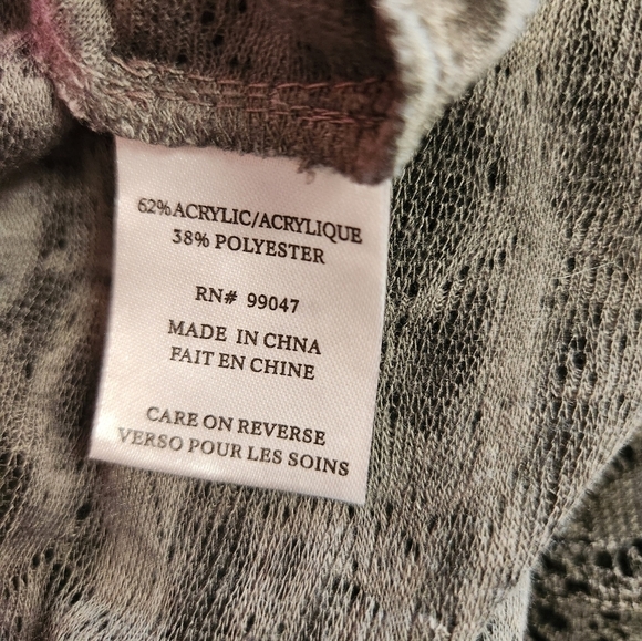 VINTAGE CONCEPT draped open front cardigan sleeveless vest grey size large - Picture 5 of 5